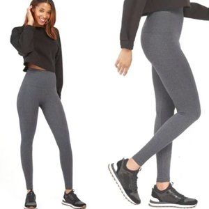 SPANX Look At Me Now Seamless Leggings Charcoal Heather Gray Size Medium